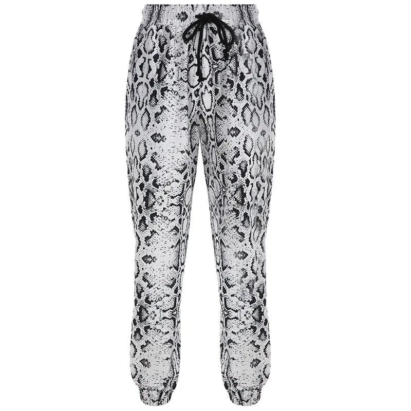 Snake-print Sweatpants