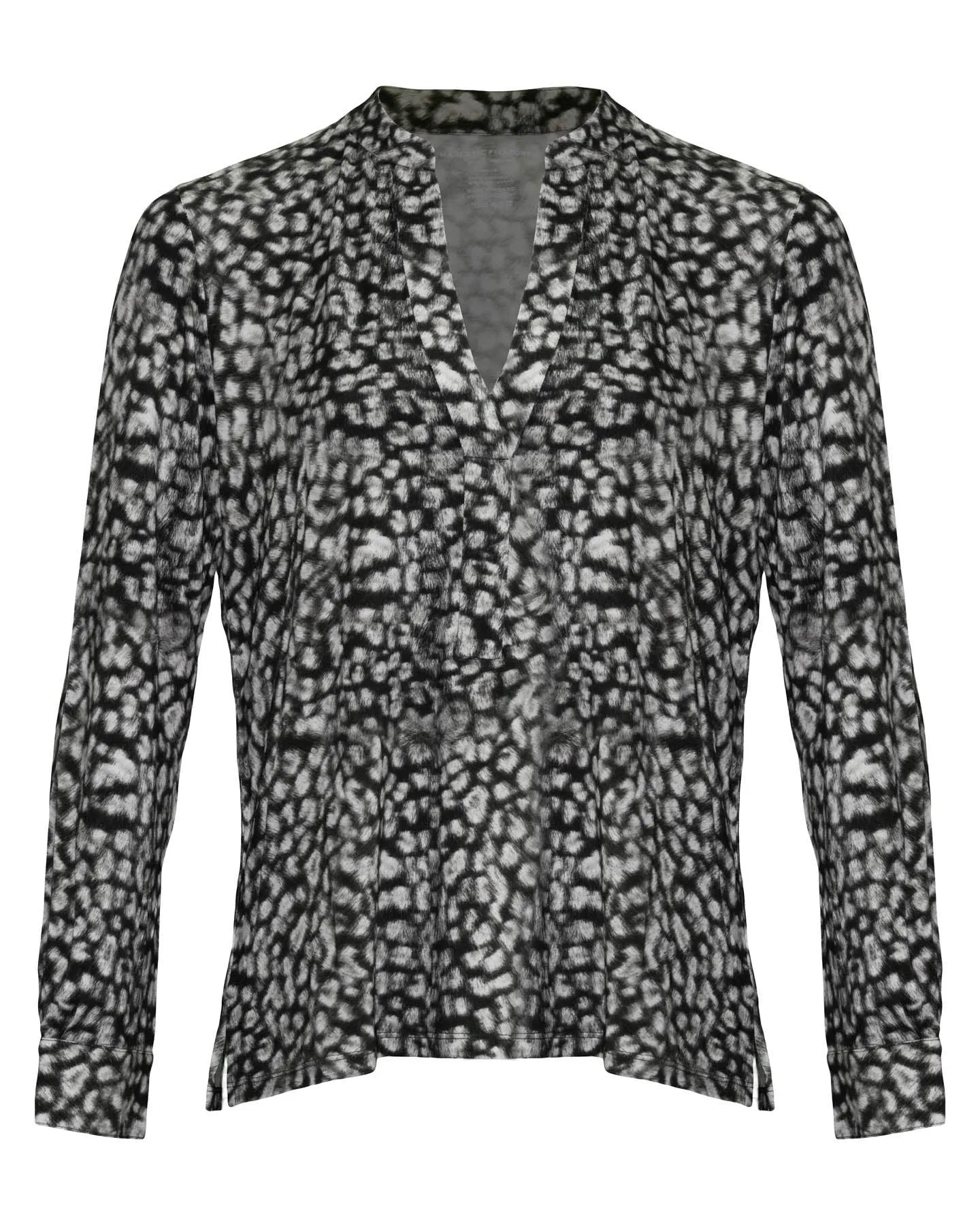 Soft Touch Animal Print Henley Shirt