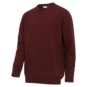 Stirling II Cotton L/S Pullover - Berry Red by Hoggs of Fife