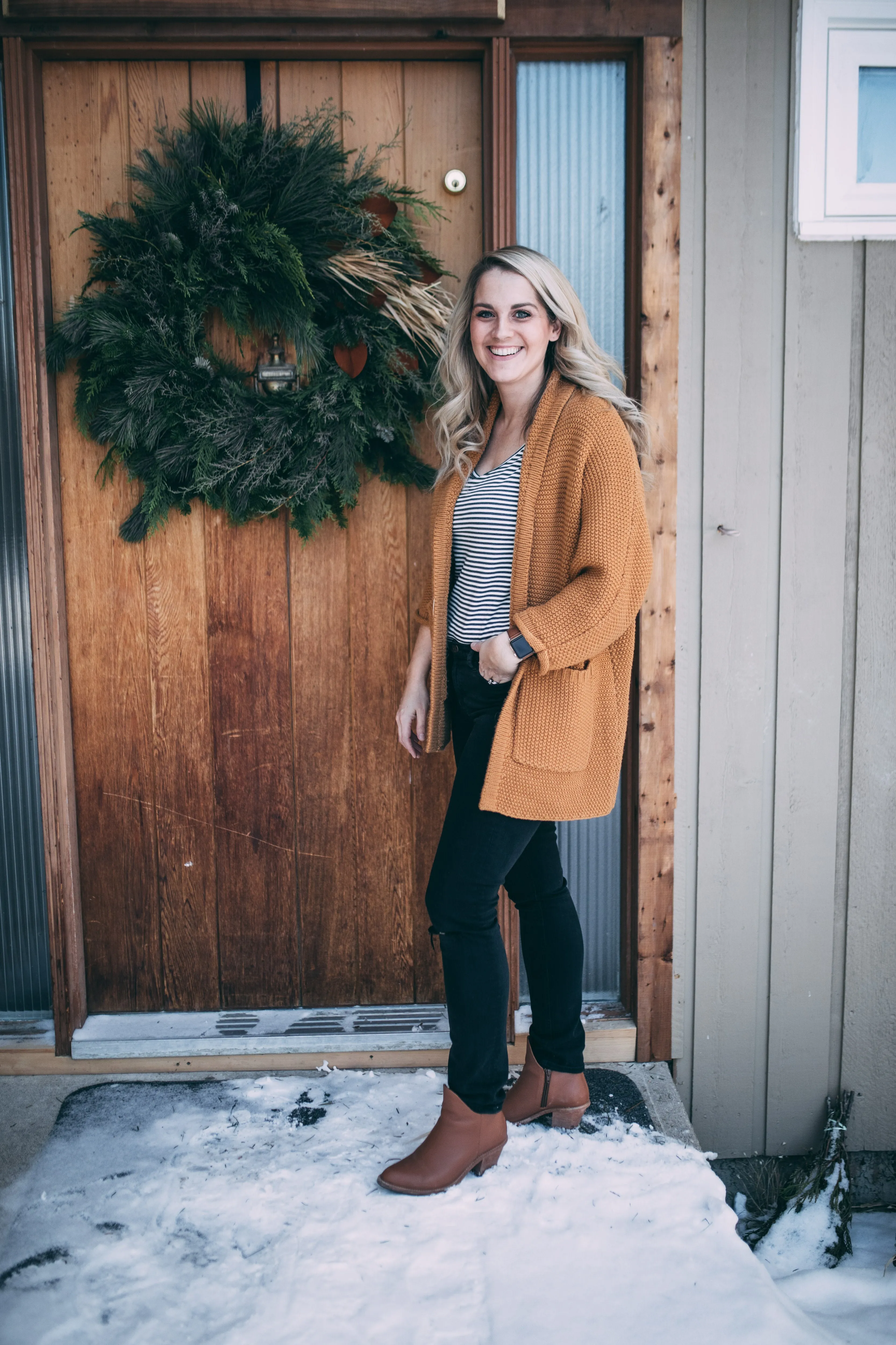 The Erinn Boyfriend Cardigan - Mustard