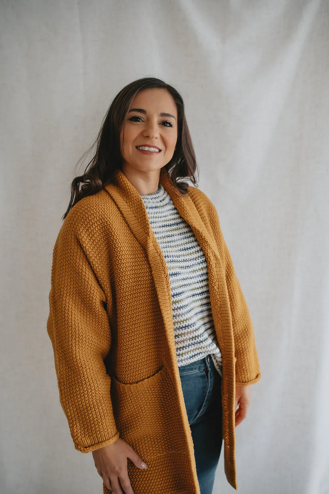 The Erinn Boyfriend Cardigan - Mustard