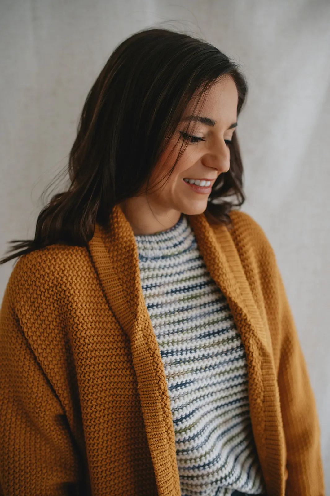 The Erinn Boyfriend Cardigan - Mustard