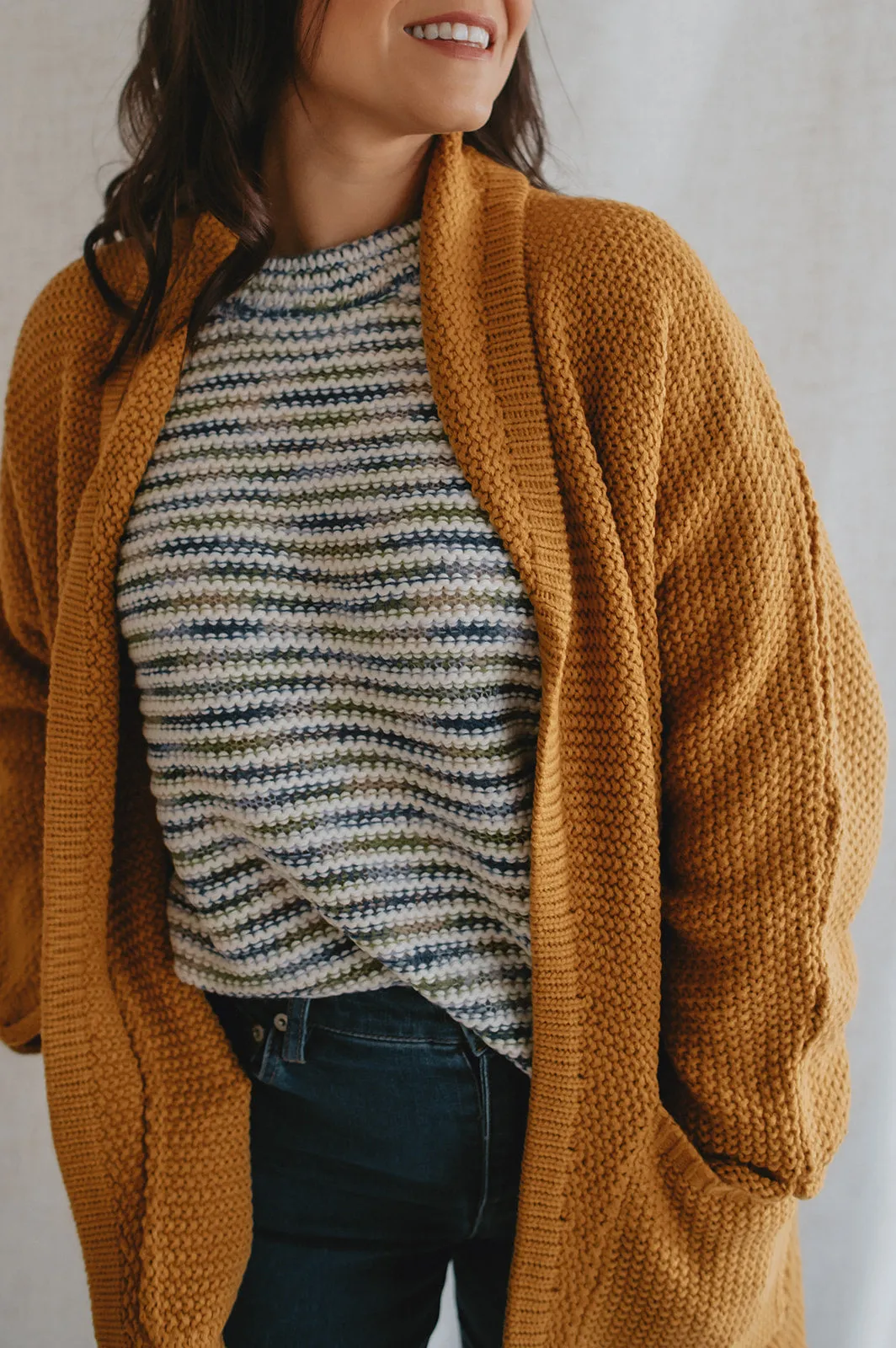 The Erinn Boyfriend Cardigan - Mustard