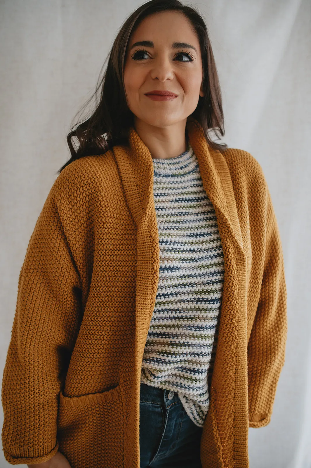 The Erinn Boyfriend Cardigan - Mustard