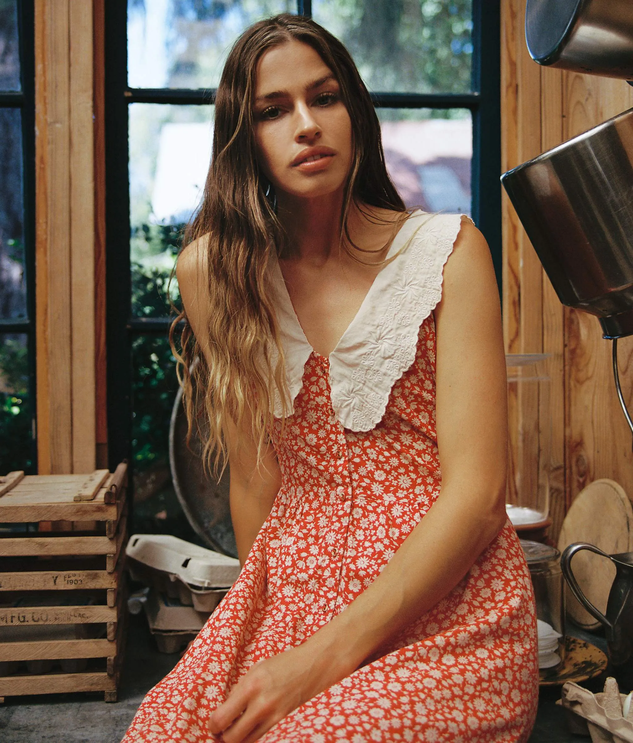 The Jessalyn Dress | Crimson Calendula