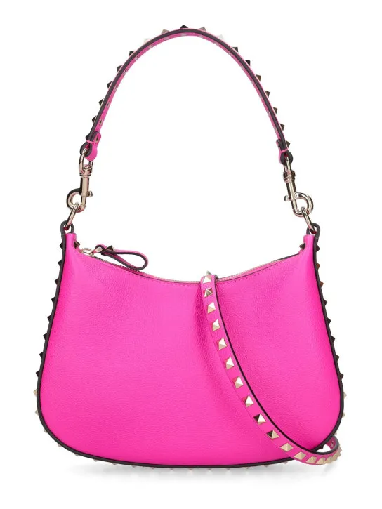 Valentino Garavani   Small Rockstud leather hobo bag 