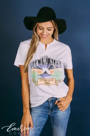 Zeta Tau Alpha Retro PR Notch Tee